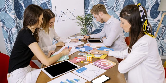 group-businesspeople-planning-social-media-application group-businesspeople-planning-social-media-application